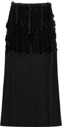 Maison Margiela Velvet-panel Maxi Skirt
