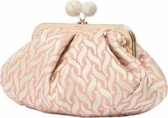 Max Mara Womens Clutch Bag Pasticcino Pink Multicolour Linen-Flax Handbags Linen/flax Hand