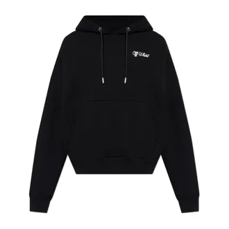 Off-white Hoodies, male, Black, Size: L Logo Sweatshirt