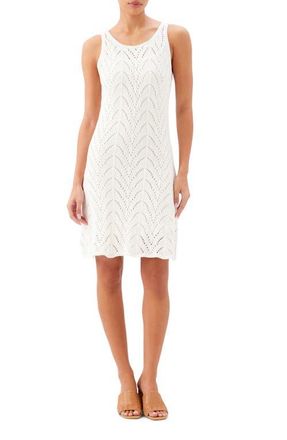 Karen Kane Open Stitch Shift Dress in Off White at Nordstrom, Size X-Large