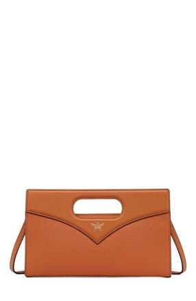 MCM Diamond Tote in Embossed Leather in Cognac at Nordstrom
