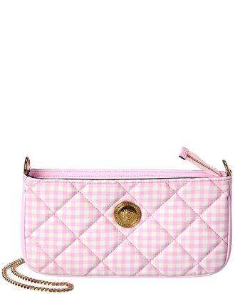 Versace Canvas & Leather Shoulder Bag