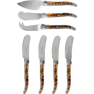 French Home 7-Piece Laguiole Cheese Knives Set in Tortoise Shell at Nordstrom Rack
