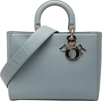 Dior Pre-owned Dior Large Grained Calfskin Lady Dior 01-BO-0198