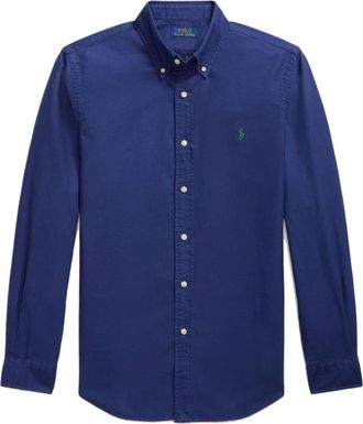 Polo Ralph Lauren Shirts - Heren - Casual Overhemden - Blauw - L - Katoen - Overhemden