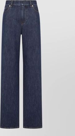 Fendi high waist straight leg five pocket jeans