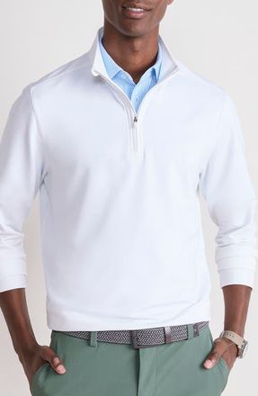 Vineyard Vines Performance Club Quarter-Zip Pullover in White Cap at Nordstrom, Size Xx-Large