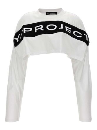 Y / Project Logo Cropped T-Shirt