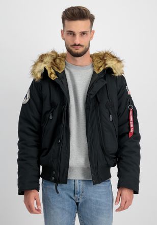 Alpha Industries Winterjacke ALPHA INDUSTRIES Polar Jacket SV, Herren, Gr. S, schwarz, Obermaterial: 53% Nylon, 47% Polyester; Futter: 100% Nylon; F&uuml;llung: 100% Polyes