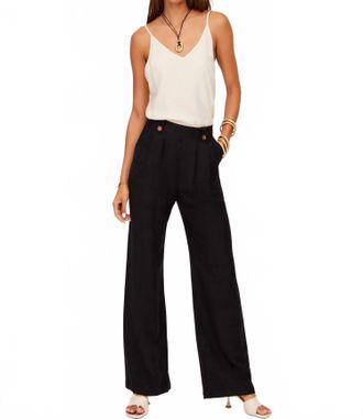 Fifteen Twenty Tori Pleated Trousers In Black