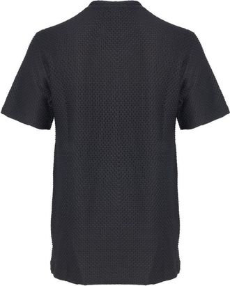 Emporio Armani Mens T-Shirt Crewneck Black Polyamide T-Shirts And Polos