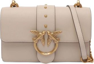 Pinko Mini Love One Schoudertas - Dames - Schoudertassen - Beige - ONE Size - Nylon - Tassen