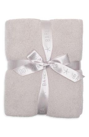 Barefoot Dreams CozyChic Diamond Stripe Throw in Oyster/Cream at Nordstrom Rack