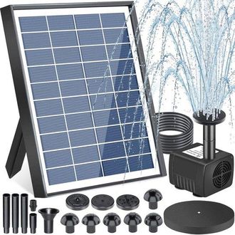 OEM Fuente Solar Para Exteriores, Bomba De 6,5 W Con 9 Boquillas De Pulverizaci&oacute;n Para Estanques Y Bebederos Para P&aacute;jaros