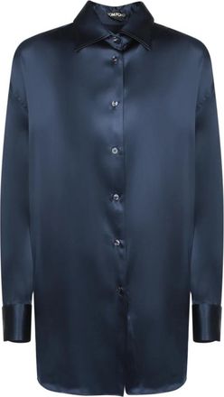 Tom Ford Blauw T-shirt Polo Dameskleding - Dames - Overhemden - Blauw - 2XS - Overhemden