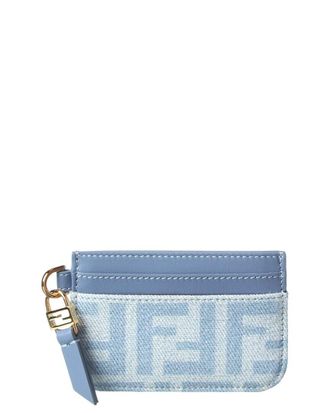 Fendi Fendi Baguette Denim & Leather Card Case