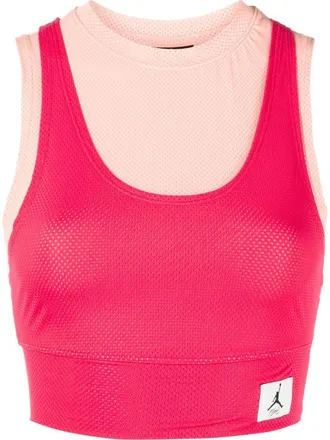 Nike Jordan Top crop con applicazione - Rosa