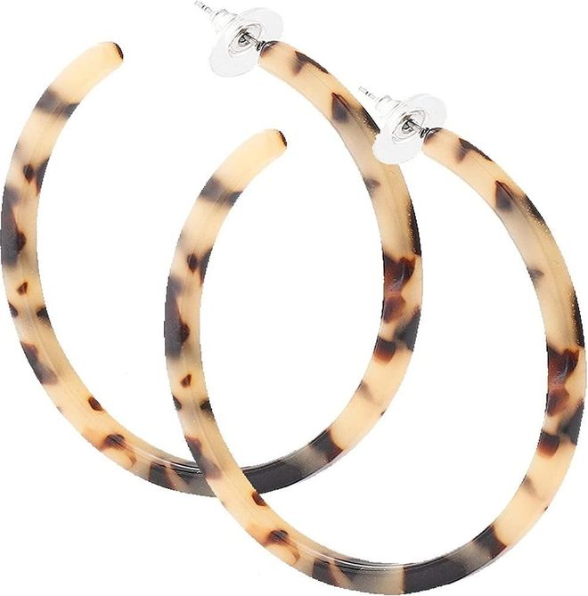 Acrylic Hoop Earrings Tortoiseshell Acrylic Earrings Womens Leopard Print Durable Design Multicolor