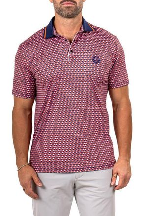 Maceoo Martyr0001 Print Golf Polo in Red at Nordstrom, Size 4