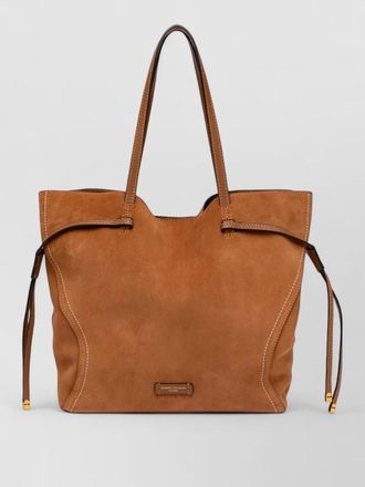 Gianni Chiarini violette suede tote bag dual handles