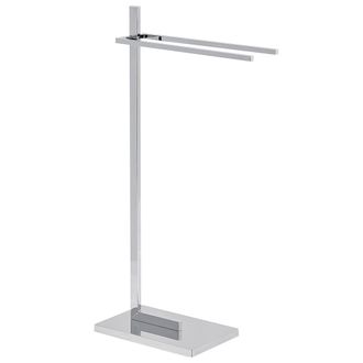 Beliani Beliani - Toallero De Acero Plateado Brillante 2 Rieles Accesorios De Ba&ntilde;o Toallero De Pie Dise&ntilde;o Moderno Selva