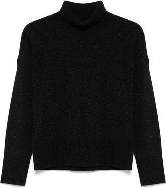 Moncler lurex-embellished sweater - Black