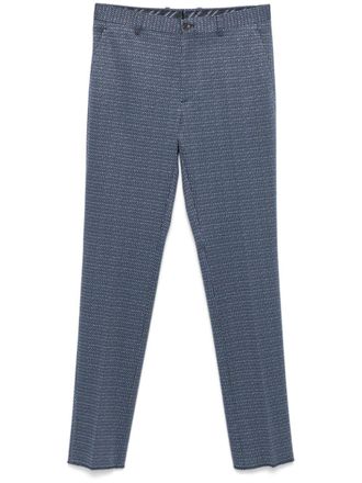 Etro pattern-jacquard trousers - Blue