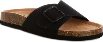 London Rag Aranda Buckle Slide Sandal in Black at Nordstrom Rack, Size 6.5