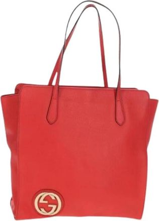 Gucci Pre-owned Leren Tote - Dames - Vintage Shopper - Rood - ONE Size - Leer - Vintage