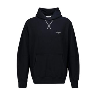 Givenchy Cotton Hooded Sweatshirt - male - Givenchy - Hoodies - Black - L - Sweatshirts & Hoodies