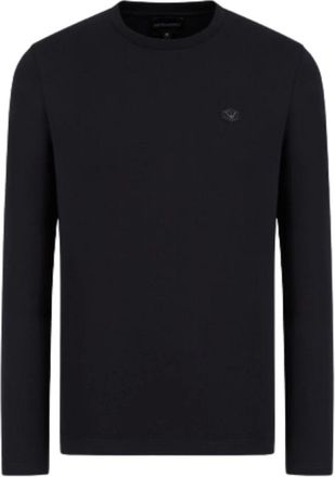 Emporio Armani Sweatshirt met lange mouwen - Heren - Tops - Blauw - Maat: 2XL Katoen