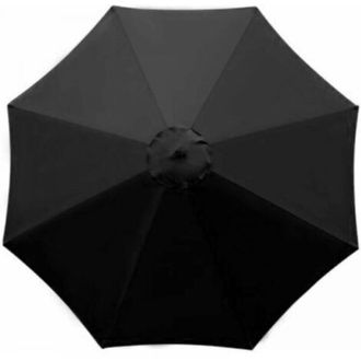 OEM Funda De Repuesto Para Sombrilla - 8 Varillas - 3 M De Di&aacute;metro - Impermeable - Protecci&oacute;n Uv - Tejido De Repuesto - Negro