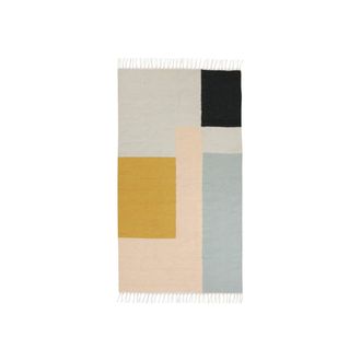 Ferm Living Kelim Rug, Squares, 80 x 140 cm