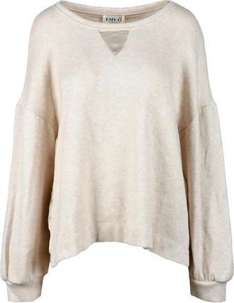 Emy-&Ograve; Beige Versatile Knitwear Top