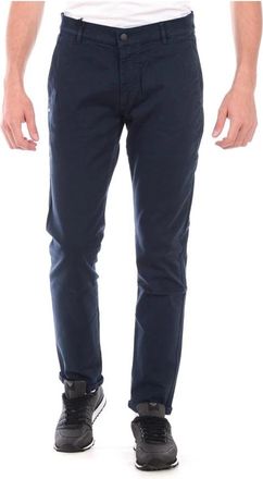 Daniele Alessandrini Jeans - Heren - Chinos - Blauw - W40 - Katoen - Broeken