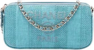Chanel Pre-owned Deauville Double Zip Clutch - - Pre-owned - Donna - Blu - ONE SIZE