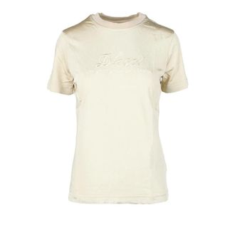 Diesel T-Shirts, female, Beige, Size: XS Casual Viscose Cotton T-shirt