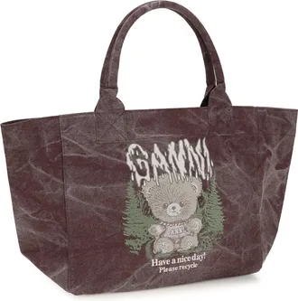 Ganni Tote Bag - Brown