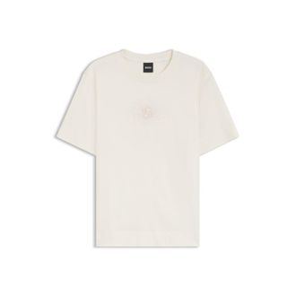 BOSS Regular-fit cotton T-shirt with Double-B monogram embroidery
