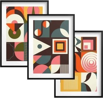 OEM P&oacute;sters De Pared Con Marcos Cuadros De Pared Modernos Geometr&iacute;a Abstracci&oacute;n