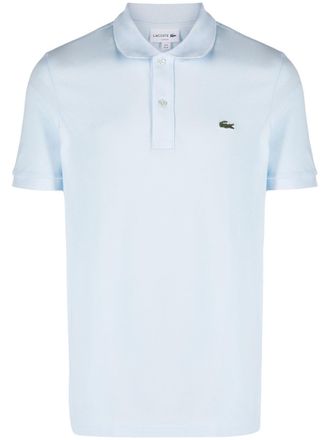 Lacoste logo-patch cotton polo shirt - Blue
