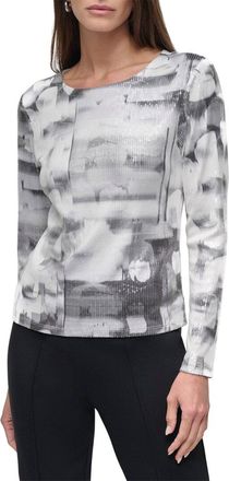 DKNY Dkny All Over Sequin Top