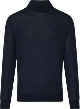 Liu Jo Merino Wol Trui met Col - Heren - Coltruien - Blauw - M - Wol - Truien & Vesten