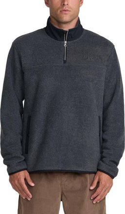 Rvca Peak Quarter Zip Pullover in Charcoal Heather at Nordstrom, Size Xx-Large