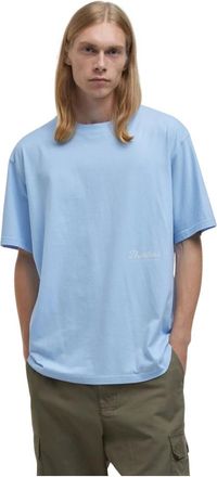 Barbour Tops, Heren, Blauw, M, Katoen, Oversized Grafisch T-shirt Chambray-S