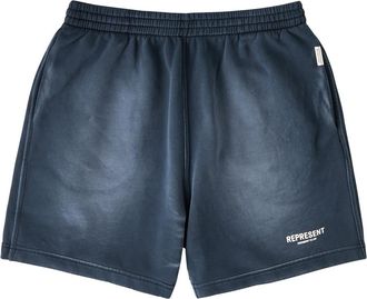Represent Owners Club Logo Cotton Shorts - Mid Blu - L