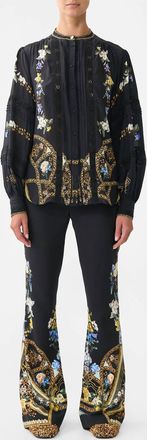 Camilla Blouson Sleeve Blouse In Ottoman Elegance