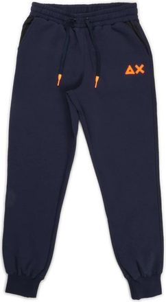 Sun 68 Katoen Fleece Tech Lange Broek - Heren - Sweatpants - Blauw - S - Katoen - Broeken