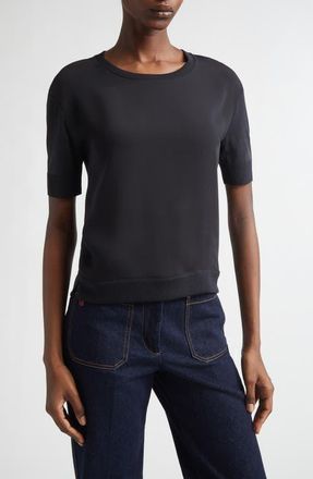 Herno Glam Knit Crewneck T-Shirt in 9300 Black at Nordstrom, Size X-Large