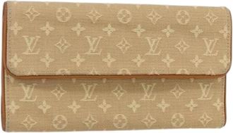 Louis Vuitton Pre-owned Wallets, female, Beige, Size: ONE SIZE Pre-owned Canvas Wallet